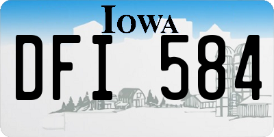 IA license plate DFI584