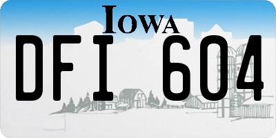 IA license plate DFI604