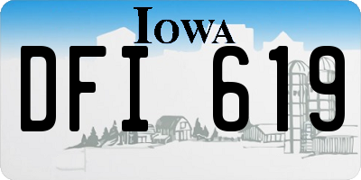 IA license plate DFI619