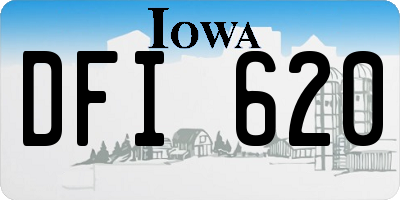 IA license plate DFI620