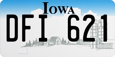 IA license plate DFI621