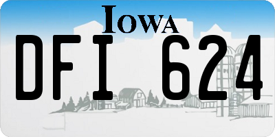IA license plate DFI624