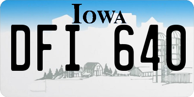 IA license plate DFI640