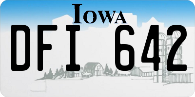 IA license plate DFI642