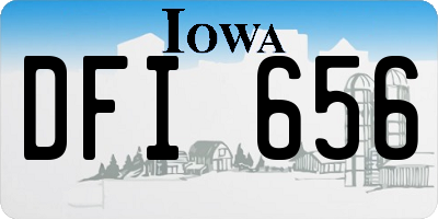IA license plate DFI656