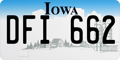 IA license plate DFI662