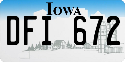 IA license plate DFI672