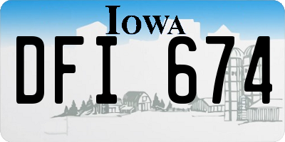 IA license plate DFI674