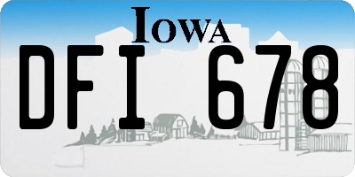 IA license plate DFI678