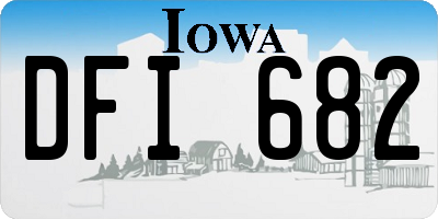 IA license plate DFI682
