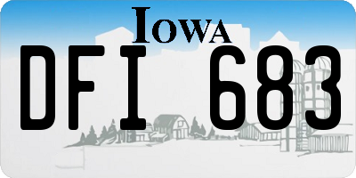 IA license plate DFI683