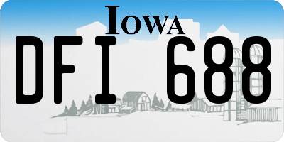 IA license plate DFI688