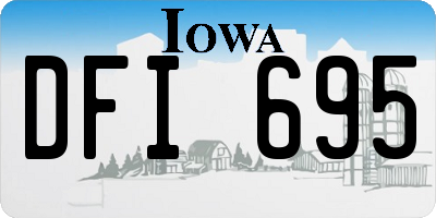IA license plate DFI695