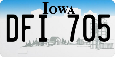 IA license plate DFI705
