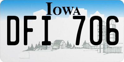 IA license plate DFI706