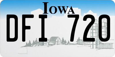 IA license plate DFI720