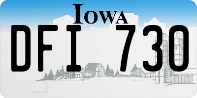 IA license plate DFI730