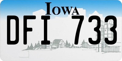 IA license plate DFI733