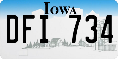 IA license plate DFI734