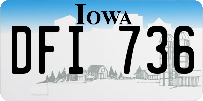IA license plate DFI736