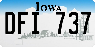 IA license plate DFI737