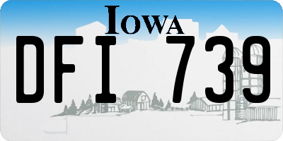 IA license plate DFI739
