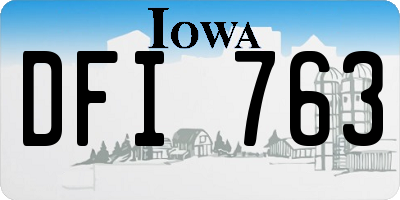 IA license plate DFI763