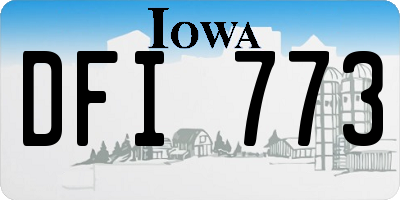 IA license plate DFI773