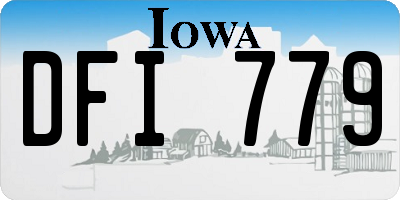 IA license plate DFI779