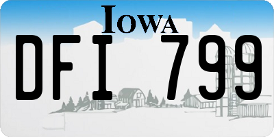 IA license plate DFI799