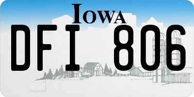 IA license plate DFI806