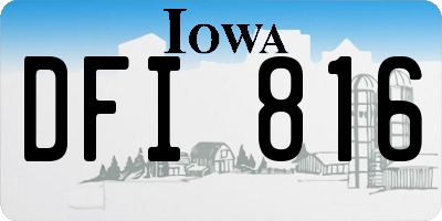 IA license plate DFI816