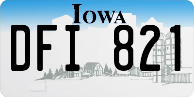 IA license plate DFI821