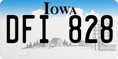IA license plate DFI828