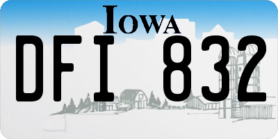 IA license plate DFI832
