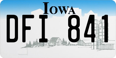 IA license plate DFI841