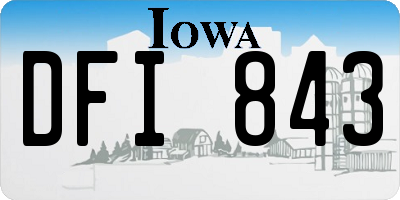 IA license plate DFI843