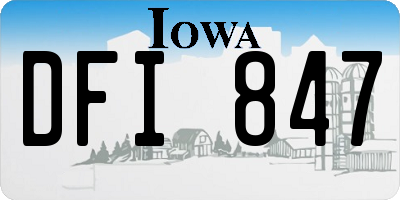 IA license plate DFI847