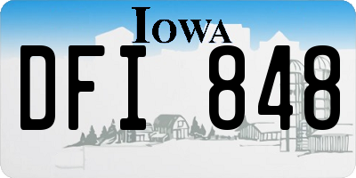 IA license plate DFI848