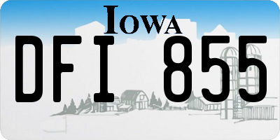 IA license plate DFI855