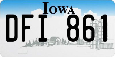 IA license plate DFI861