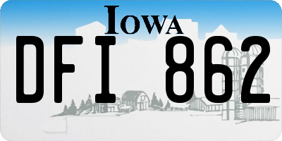 IA license plate DFI862