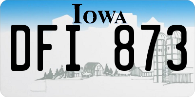 IA license plate DFI873