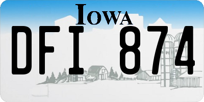 IA license plate DFI874