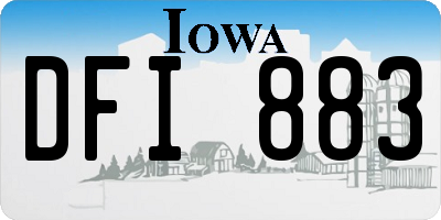IA license plate DFI883