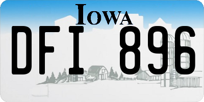 IA license plate DFI896