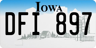 IA license plate DFI897
