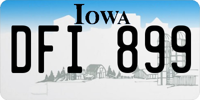 IA license plate DFI899
