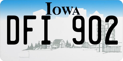 IA license plate DFI902