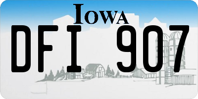IA license plate DFI907